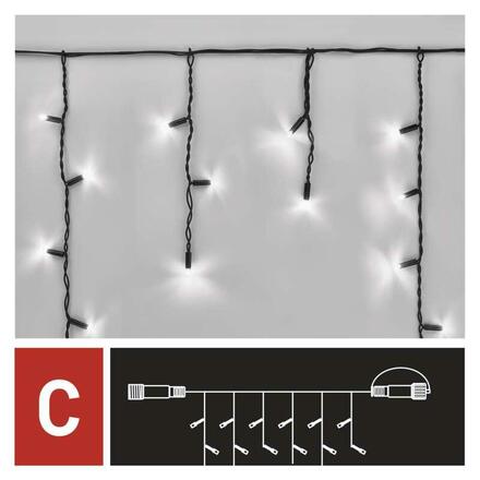 EMOS Profi LED spojovací řetěz problikávající – rampouchy, 3 m, venkovní, studená bílá D2CC03