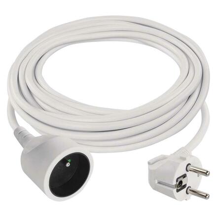 EMOS Prodlužovací kabel 5 m / 1 zásuvka / bílý / PVC / 1,5 mm2 P0115R