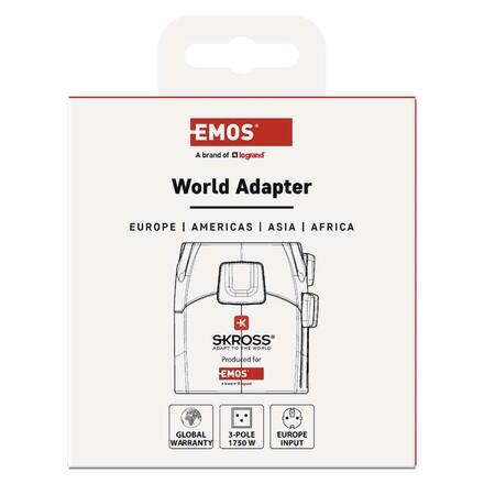 EMOS Cestovní univerzální adaptér do zahraničí (Amerika,Asie,Afrika) P0056N