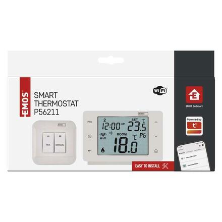 EMOS Pokojový programovatelný bezdrátový WiFi GoSmart termostat P56211 P56211