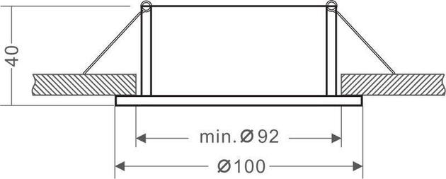 Light Impressions Kapego stropní vestavné svítidlo Enif 12V AC/DC GU5.3 / MR16 1x max. 35,00 W černá / bílá 110007