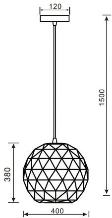 Light Impressions Deko-Light závěsné svítidlo Asterope kulaté 400 220-240V AC/50-60Hz E27 1x max. 60,00 W 1500 mm černá mat 342133
