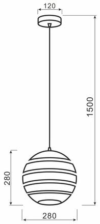 Light Impressions Deko-Light závěsné svítidlo Ankaa 280 220-240V AC/50-60Hz E27 1x max. 40,00 W 1500 mm ocel  342138