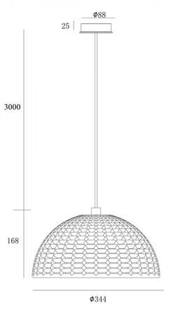 Deko-Light závěsné svítidlo Basket II 220-240V AC/50-60Hz E27 1x max. 40,00 W bílá 342143