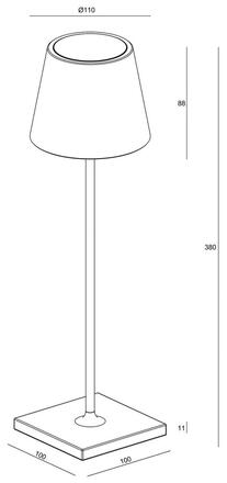Deko-Light stolní lampa Sheratan I DIM 5V DC 2,20 W 3000 K 154 lm 100 černá 346012