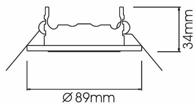 Light Impressions Kapego stropní vestavné svítidlo 12V AC/DC GU5.3 / MR16 1x max. 50,00 W černá mat 686864