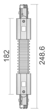 Deko-Light kolejnicový systém 3-fázový 230V D Line Flexspojka levé-pravé 220-240V AC/50-60Hz bílá RAL 9016 248  710039