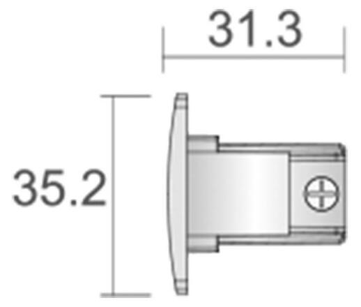 Deko-Light kolejnicový systém 3-fázový 230V D Line koncovka šedá RAL 7040 31,3  710067