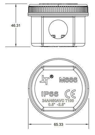 Deko-Light Outdoor 2-násobný-rozbočovač kulaté pro kabel 5-12 mm, 0.5-2,5 mm?, max. 450V AC/24A  930578