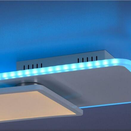 LEUCHTEN DIREKT is JUST LIGHT LED stropní svítidlo, bílé, stmívatelné, dálkový ovladač, paměť 2700-5000K
