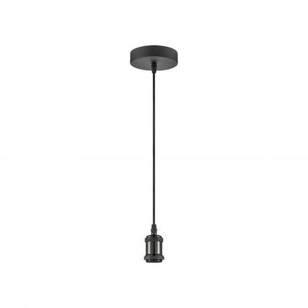 LEUCHTEN DIREKT is JUST LIGHT Závěsné svítidlo v černé v retro stylu pro žárovku E27