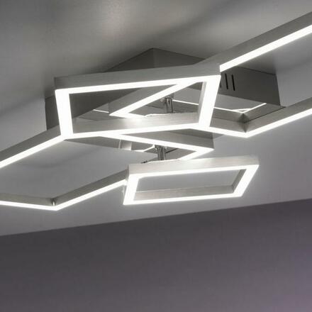 LEUCHTEN DIREKT is JUST LIGHT LED stropní svítidlo, barva ocel, moderní teplá bílá, design 3000K 14030-55