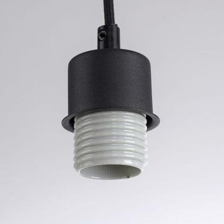 LEUCHTEN DIREKT is JUST LIGHT stojací svítidlo černé s imitací dřeva šňůrový vypínač nadčasový design LD 14185-16