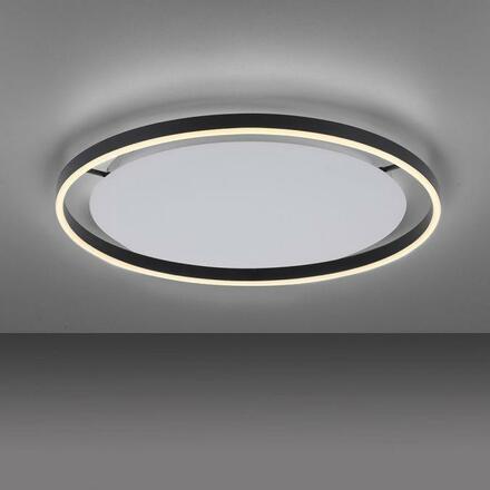 LEUCHTEN DIREKT is JUST LIGHT LED stropní svítidlo antracit, kruhové, pr.60cm, stmívatelné, Switchmo, teplá bílá krokově stmívatelné 3000K