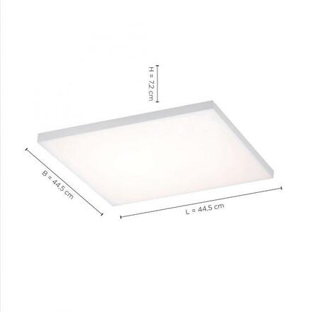 LEUCHTEN DIREKT is JUST LIGHT LED stropní svítidlo hranaté v bílé s nastavitelnou teplotou barvy a funkcí stmívání 2700-5000K