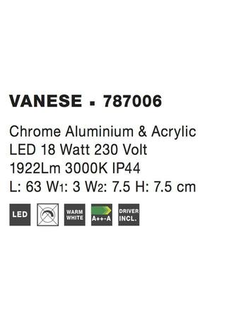 Nova Luce Stylové koupelnové nástěnné LED svítidlo Vanese - 18 W LED, 1922 lm, 630 mm NV 787006
