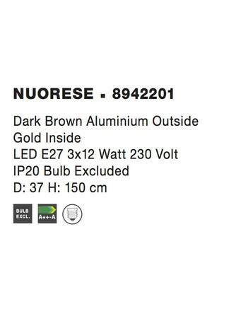 Nova Luce Originální závěsné svítidlo Nuorese se třemi stylovými stínidly NV 8942201