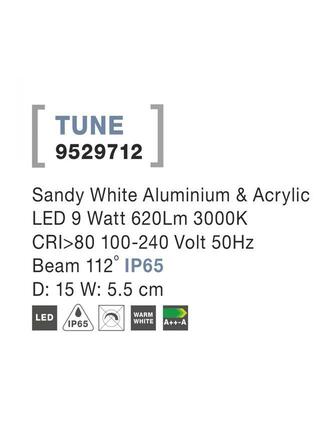Nova Luce Elegantní kruhové nástěnné svítidlo TUNE - 9 W, 620 lm, 3000  K, bílá NV 9529712