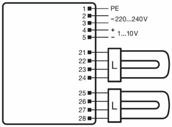OSRAM QTi T/E 2x18-42 DIM 1-10V