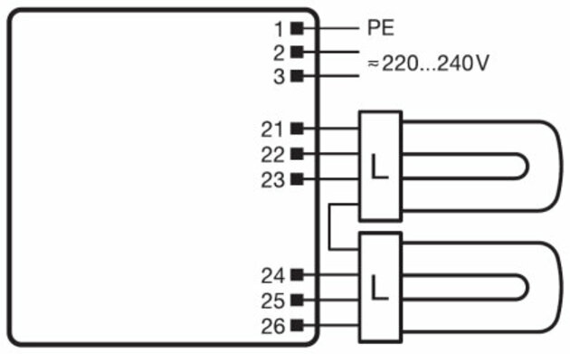 OSRAM QTP-D/E 2X10-13/220-240