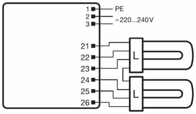 OSRAM QTP-M 2X26-32/220-240 S