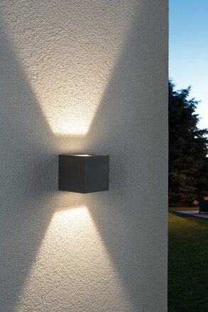 Paulmann nástěnné svítidlo LED Cybo hranaté 2x3W šedá 80x80mm 180.00 P 18000