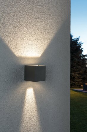 Paulmann nástěnné svítidlo LED Cybo hranaté 2x3W šedá 80x80mm 180.00 P 18000