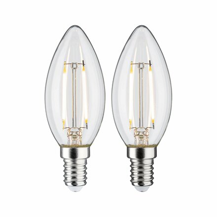 PAULMANN LED svíčka Filament E14 230V 2x250lm 2x2,7W 2700K čirá