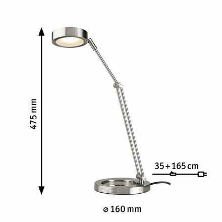 Paulmann Stolní lampa Zed LED 1x6,7W, 359lm, 230V, 3000K 702.45 P 70245