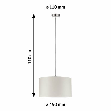 Paulmann Tessa závěsné svítidlo Creme/kov kartáčovaný bez zdroje světla, max. 60W E27 709.24 P 70924