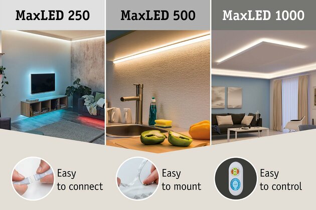 PAULMANN MaxLED 500 LED Strip Smart Home Bluetooth RGBW vč. propojek 10m 72W 500lm/m 60LEDs/m RGBW