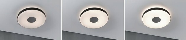PAULMANN LED stropní svítidlo 3-krokové-stmívatelné Puric Pane 2700K 230V 23W stmívatelné černá/šedá