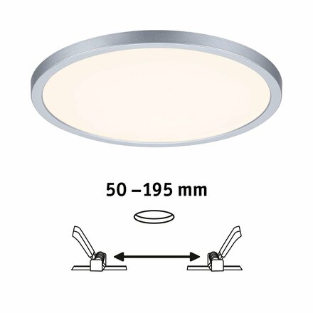 PAULMANN LED vestavné svítidlo Areo VariFit IP44 kruhové 230mm 16W matný chrom WarmDim 3-krokové-stmívatelné 929.92