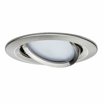 PAULMANN Vestavné svítidlo LED Nova kruhové 1x6,5W kov kartáčovaný výklopné 934.46 P 93446