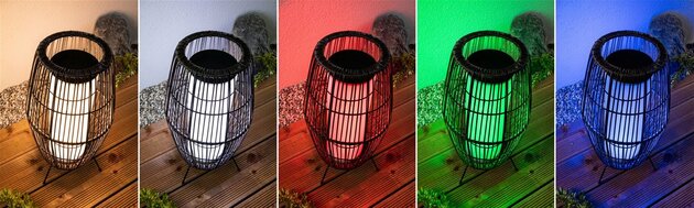 PAULMANN Plug & Shine LED světelný objekt Smart Home Zigbee Basket IP44 RGBW 3,2W černá 947.54