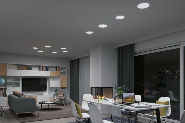 PAULMANN Smart Home Zigbee LED vestavné svítidlo Veluna VariFit měnitelná bílá 185mm IP44 15W 953.86