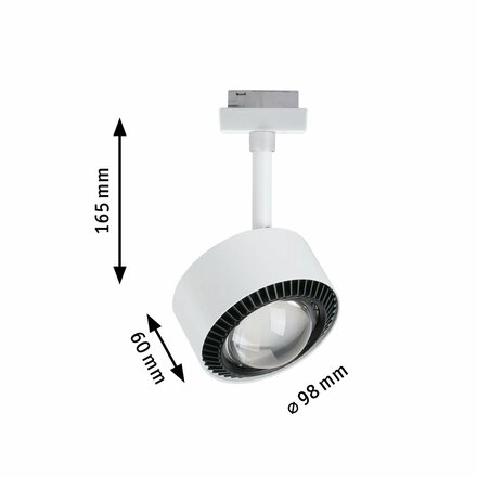 PAULMANN URail LED spot Aldan II 1x8W bílá černá 2.700K stmívatelné 953.95