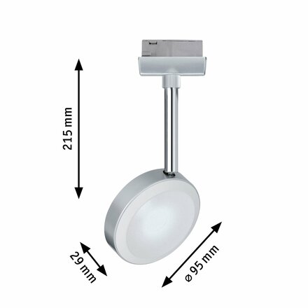 PAULMANN URail LED-spot Discus 5,5W matný chrom 230V stmívatelné 968.91 P 96891