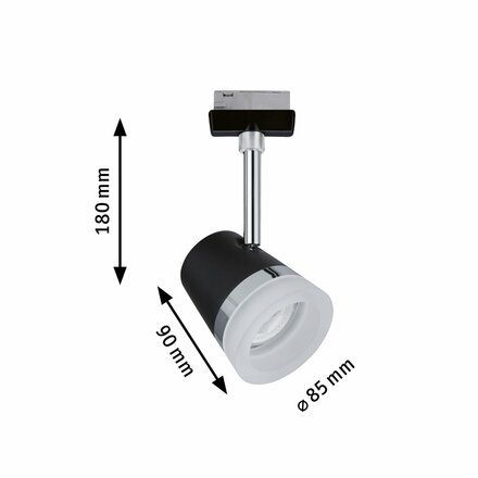 PAULMANN URail LED-spot Cone max 15 W černá mat/chrom kov/umělá hmota GU10 969.25