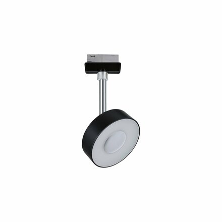 PAULMANN URail LED-spot Circle 5W černá mat/chrom 4000K kov/umělá hmota stmívatelné 969.39