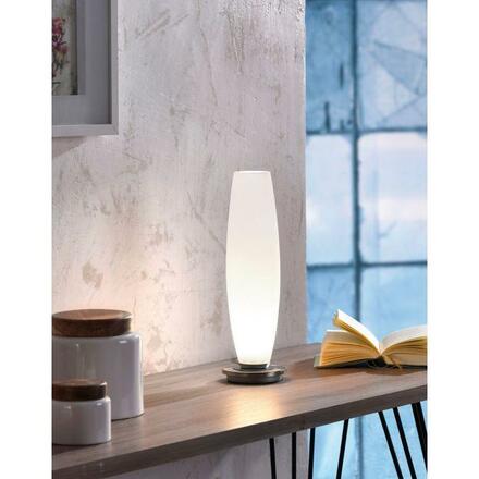 PAUL NEUHAUS LED stolní lampa z opálového skla v jednoduchém designu a stříbrnou nohou 2700K PN 4027-55