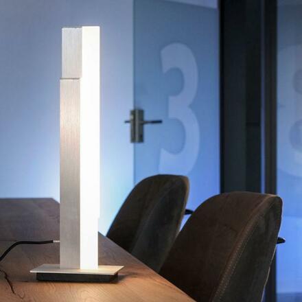 PAUL NEUHAUS LED stolní lampa Q-TOWER s nastavitelnou barvou světla v puristickém designu Smart Home ZigBee 2700-5000K