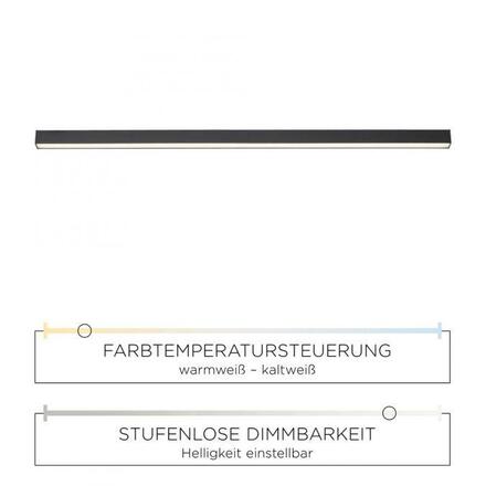 PAUL NEUHAUS PURE-LINES, LED stropní svítidlo, CCT, lineární, antracit 2700-5000K 6021-13