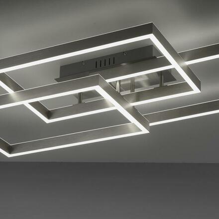 PAUL NEUHAUS LED stropní svítidlo stříbrná barva, 82x50cm, stmívatelné, CCT, paměťová funkce 2700-5000K