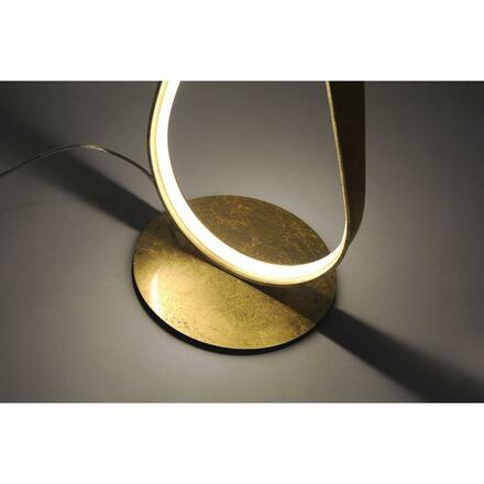 PAUL NEUHAUS LED stojací svítidlo, imitace plátkového zlata, design 3000K PN 720-12