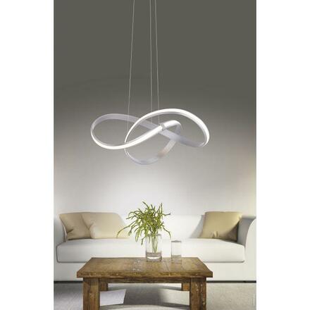 PAUL NEUHAUS LED design závěsné svítidlo, zakřivené, ocel SimplyDim 3000K PN 8291-55