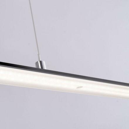 PAUL NEUHAUS PURE-LITE LED závěsné svítidlo v barvě kartáčovaného antracitu s nastavitelnou barvou světla a bezdotykovým stmívačem 2700-5000K