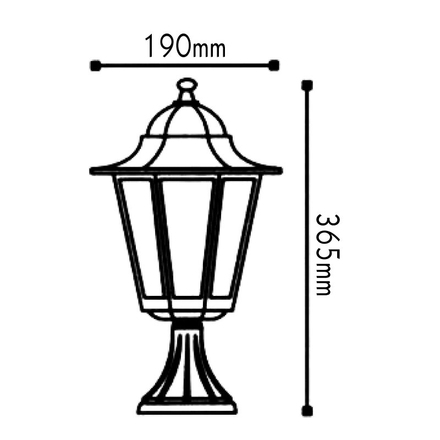 ACA Lighting Garden lantern venkovní stojací svítidlo HI6023GB