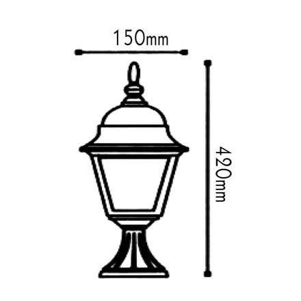 ACA Lighting Garden lantern venkovní stojací svítidlo HI6043V