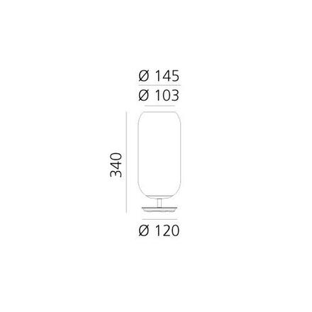 Artemide Gople Mini stolní lampa - stříbrná 1409010A